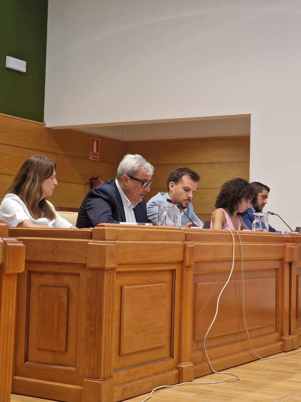 Los ediles socialistas de Torremolinos: Maribel Tocón, Antonio Navarro, Jorge Padilla, Nieves Rosales y José Muñoz.