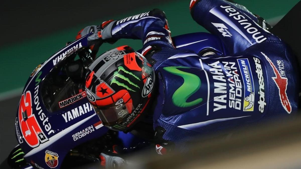 Maverick Viñales (Yamaha) ha vuelto a conseguir hoy, en Catar, el mejor tiempo.