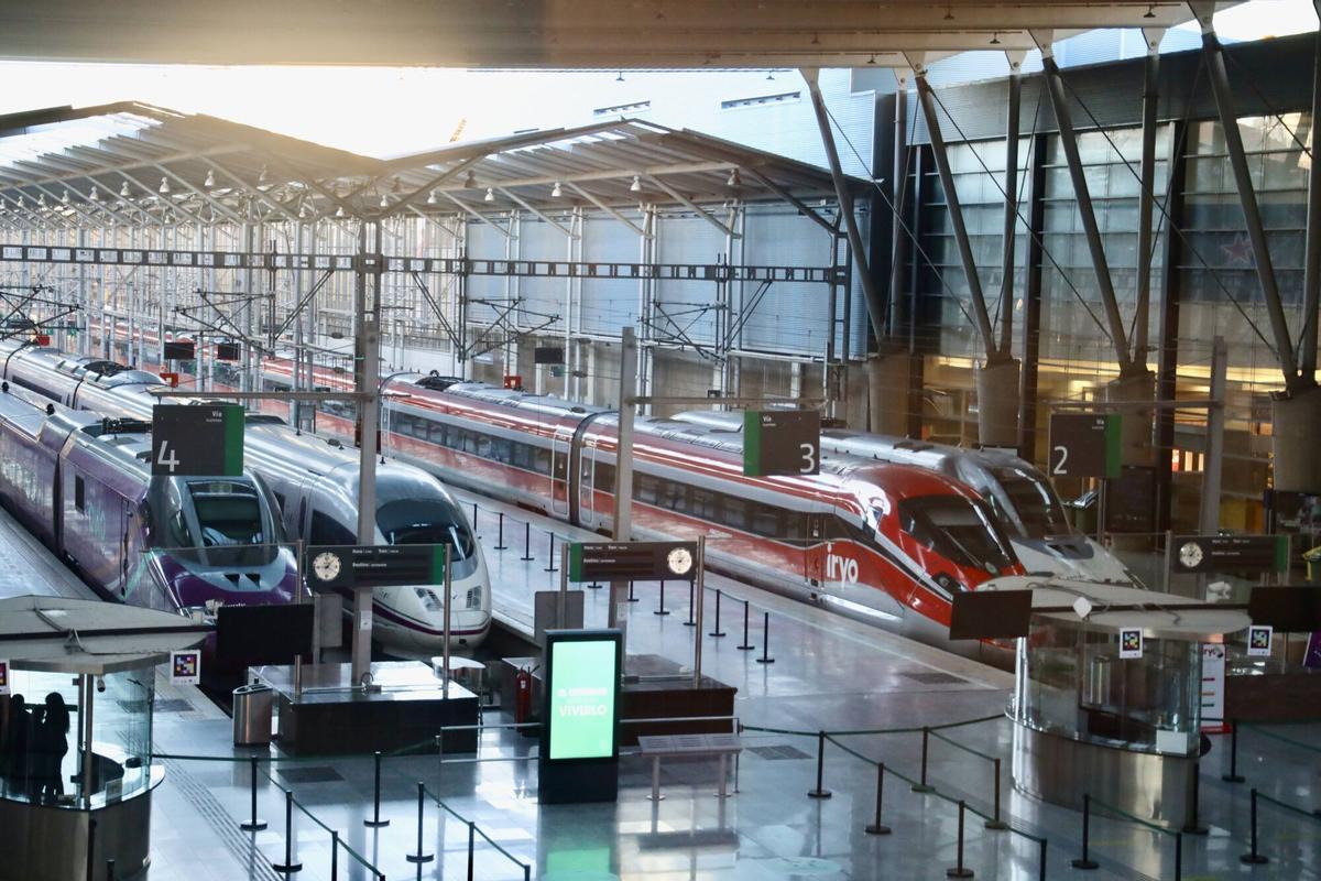 MLG 19-01-2026.-Vistas del andén de la Estación María Zambrano, donde han cancelado todas las salidas a Madrid por el accidente de Amaduz en Córdoba