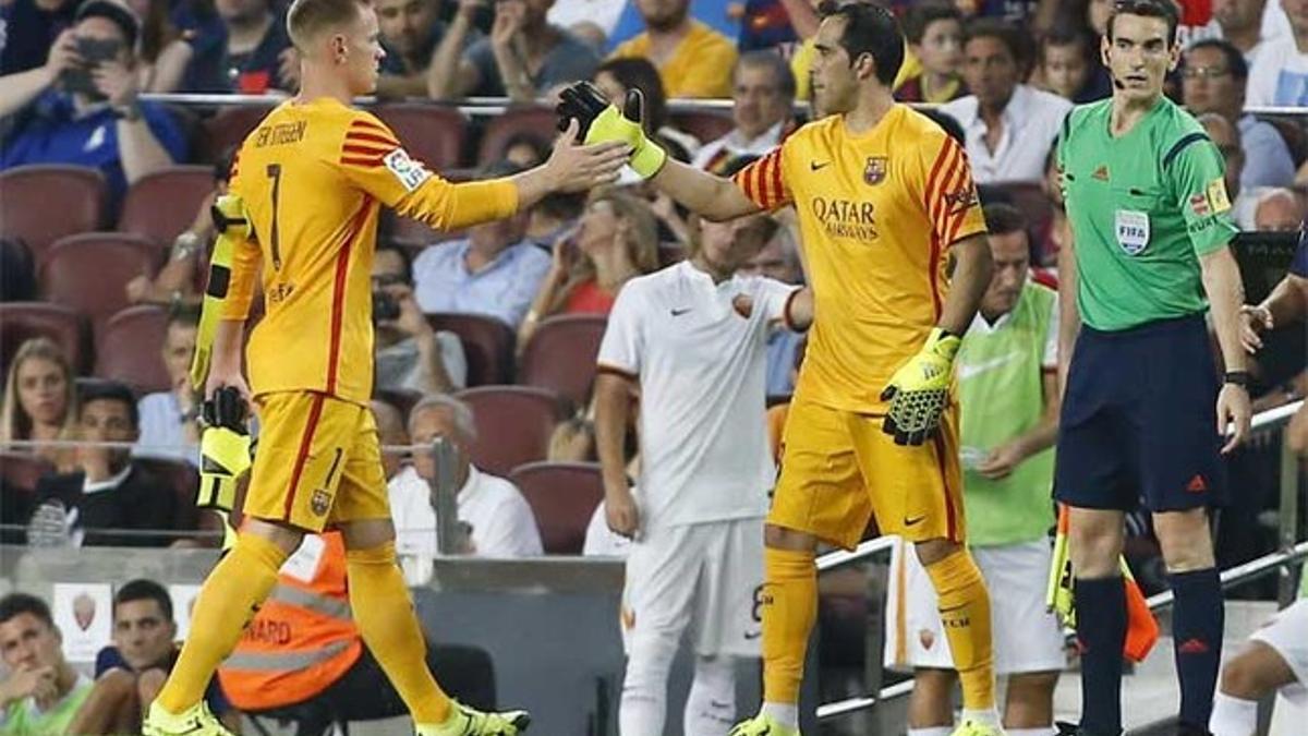 Ni Ter Stegen ni Bravo recibieron ningún gol contra la Roma. Primer partido de la pretemporada sin encajar tantos