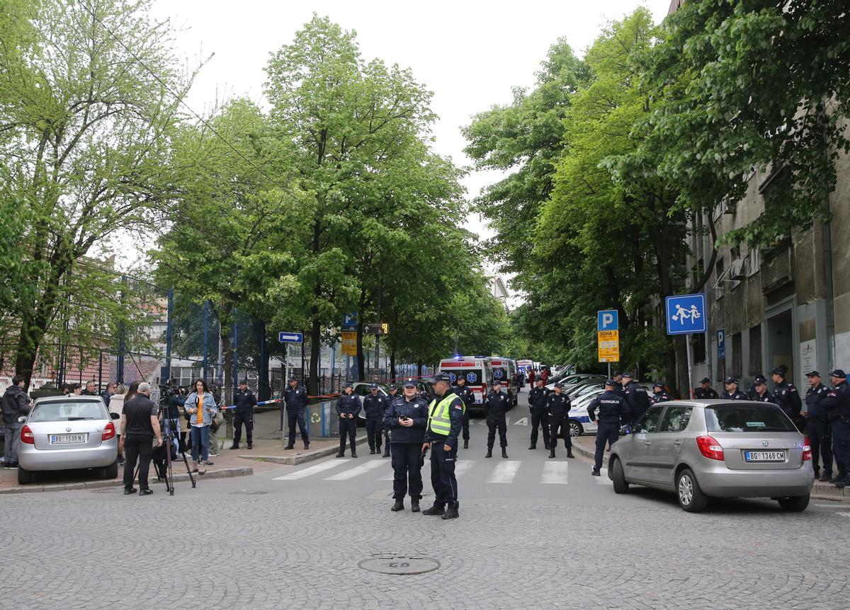 Masacre en una escuela de Belgrado