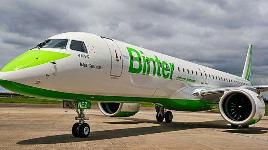 El avión modelo E195-E2 comprado por Binter.