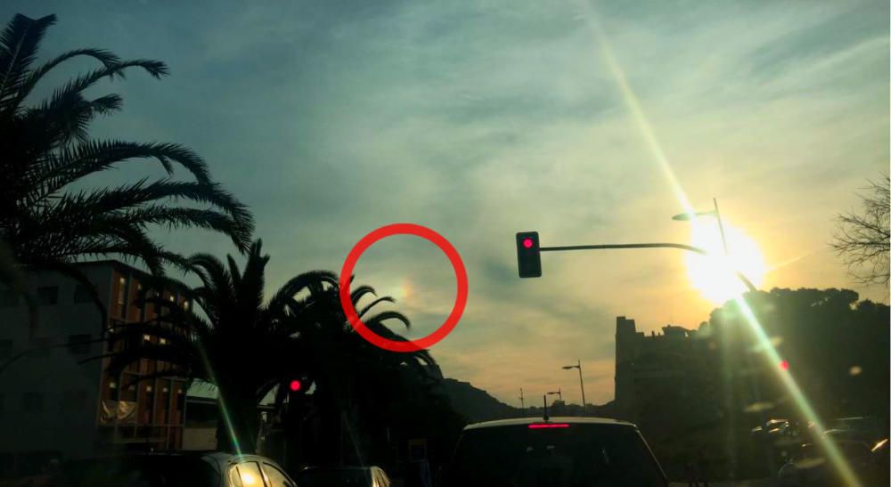 Parhelio, el raro fenómeno que se ha podido ver esta semana en el cielo de Alicante