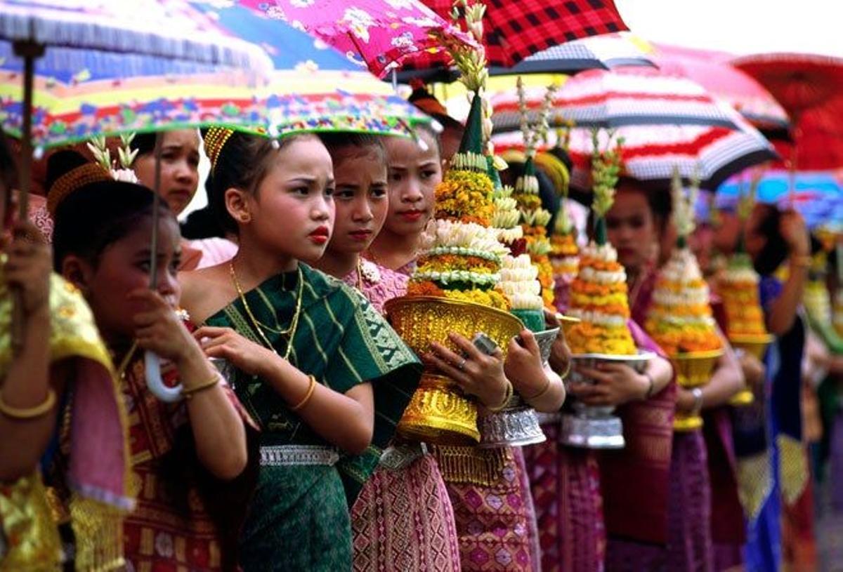 Pi Mai Lao es como se llama las celebraciones de Año Nuevo en Luang Prabang, Laos.