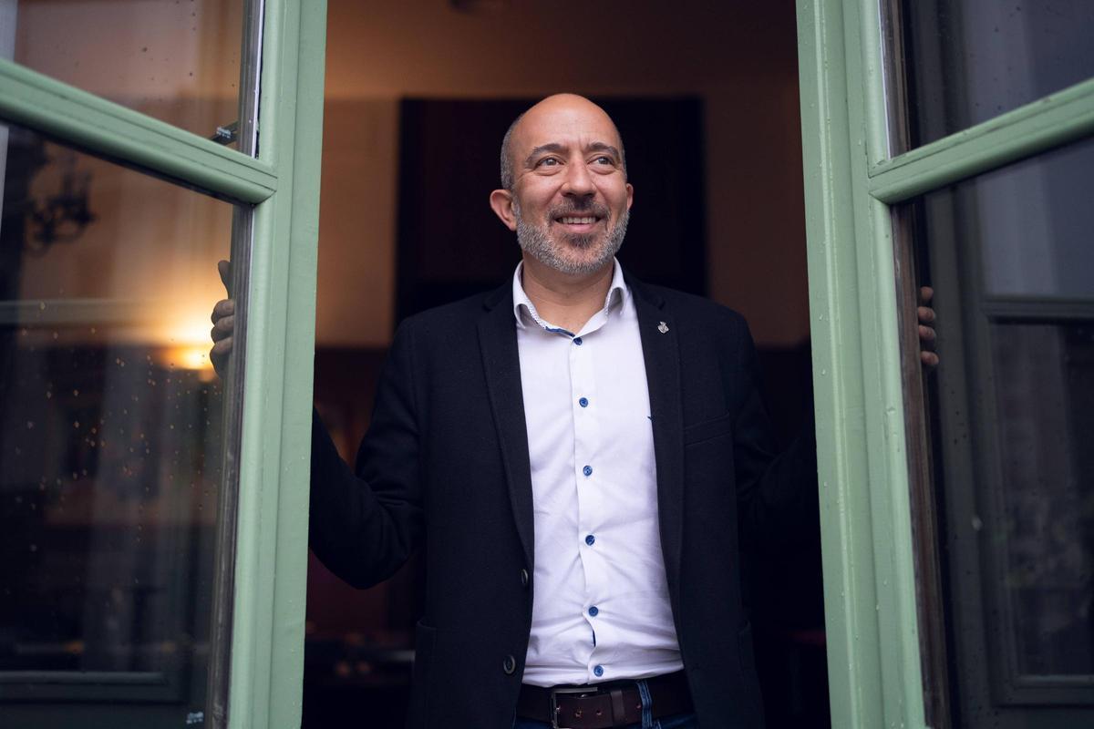 El alcalde de Manresa, Marc Aloy, en la entrevista con EL PERIÓDICO.