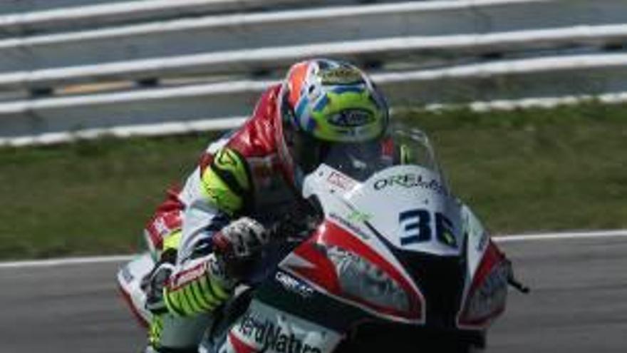 Tati Mercado durante la carrera celebrada en Misano.