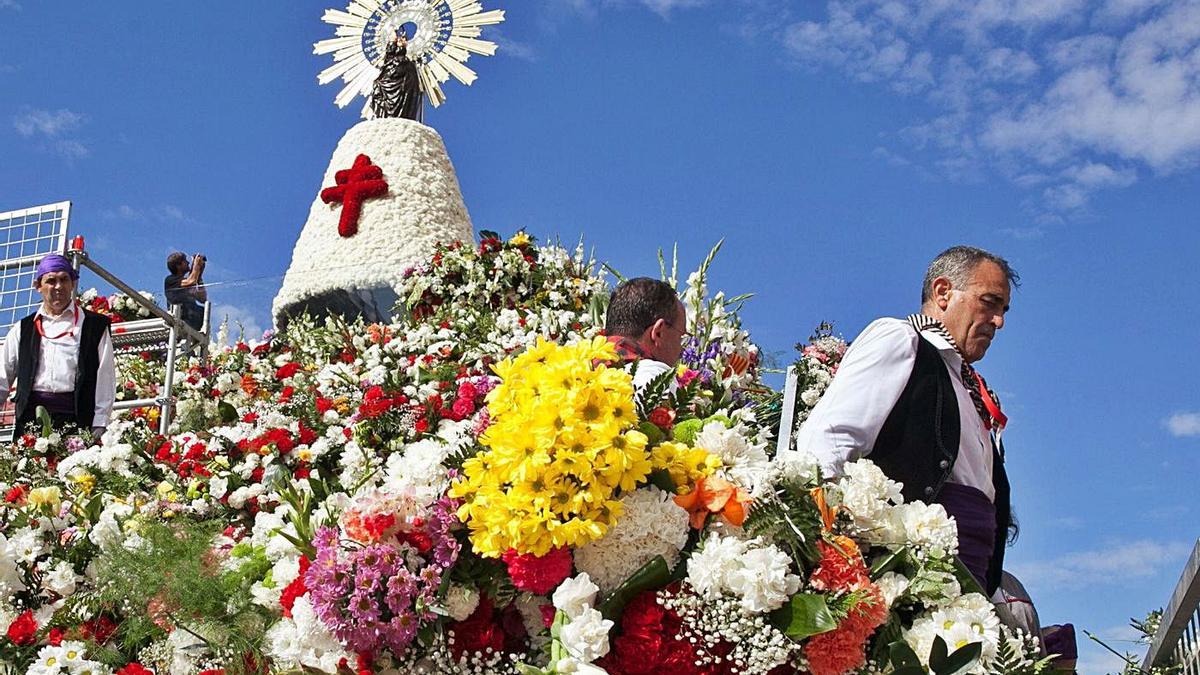 La estructura para la ofrenda en 2021 será similar y de igual tamaño que las que se han montado hasta ahora.