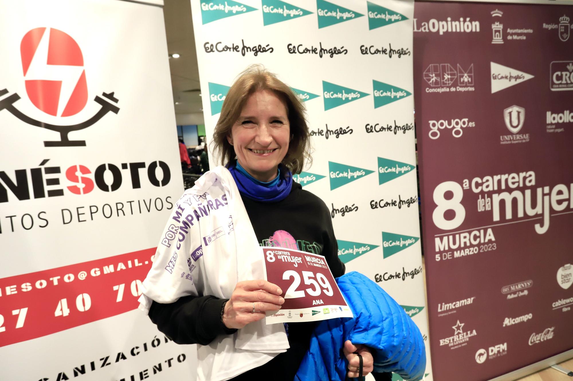 Entrega de dorsales de la Carrera de la Mujer de Murcia 2023 (jueves por la tarde)