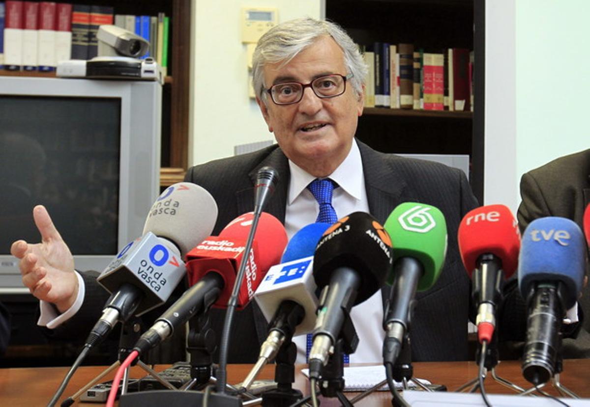 El fiscal general de l’Estat, Eduardo Torres-Dulce, durant una roda de premsa, el setembre passat. El fiscal general de l’Estat, Eduardo Torres-Dulce, durant una roda de premsa, el setembre passat.