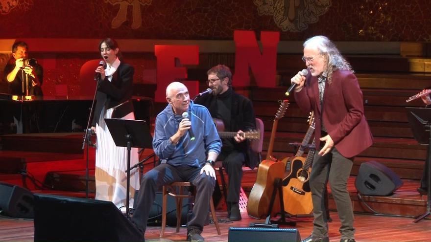 Manel Camp, Lluís Llach, Joan Reig parlen del concert.