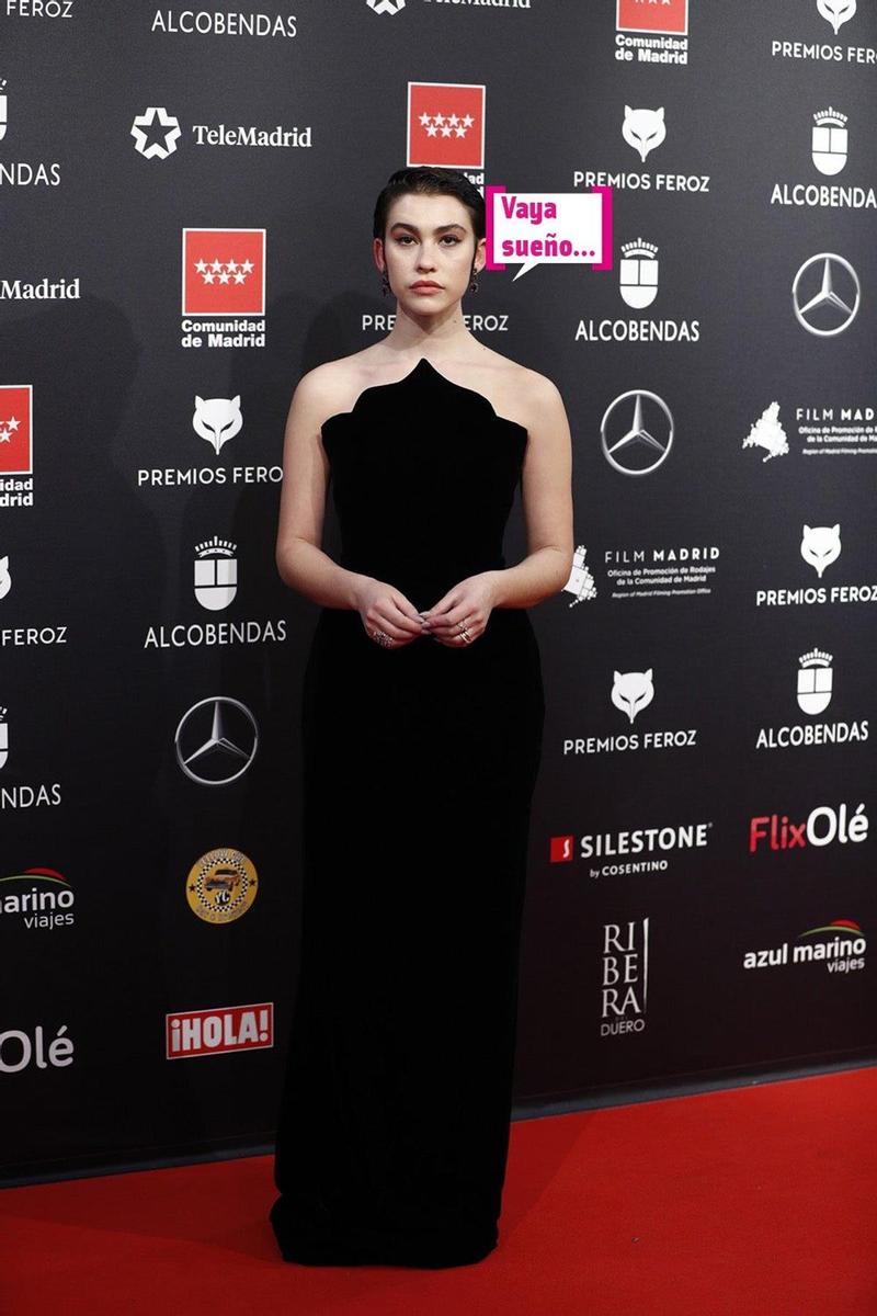 Greta Fernández en la alfombra roja de los Premios Feroz 2020