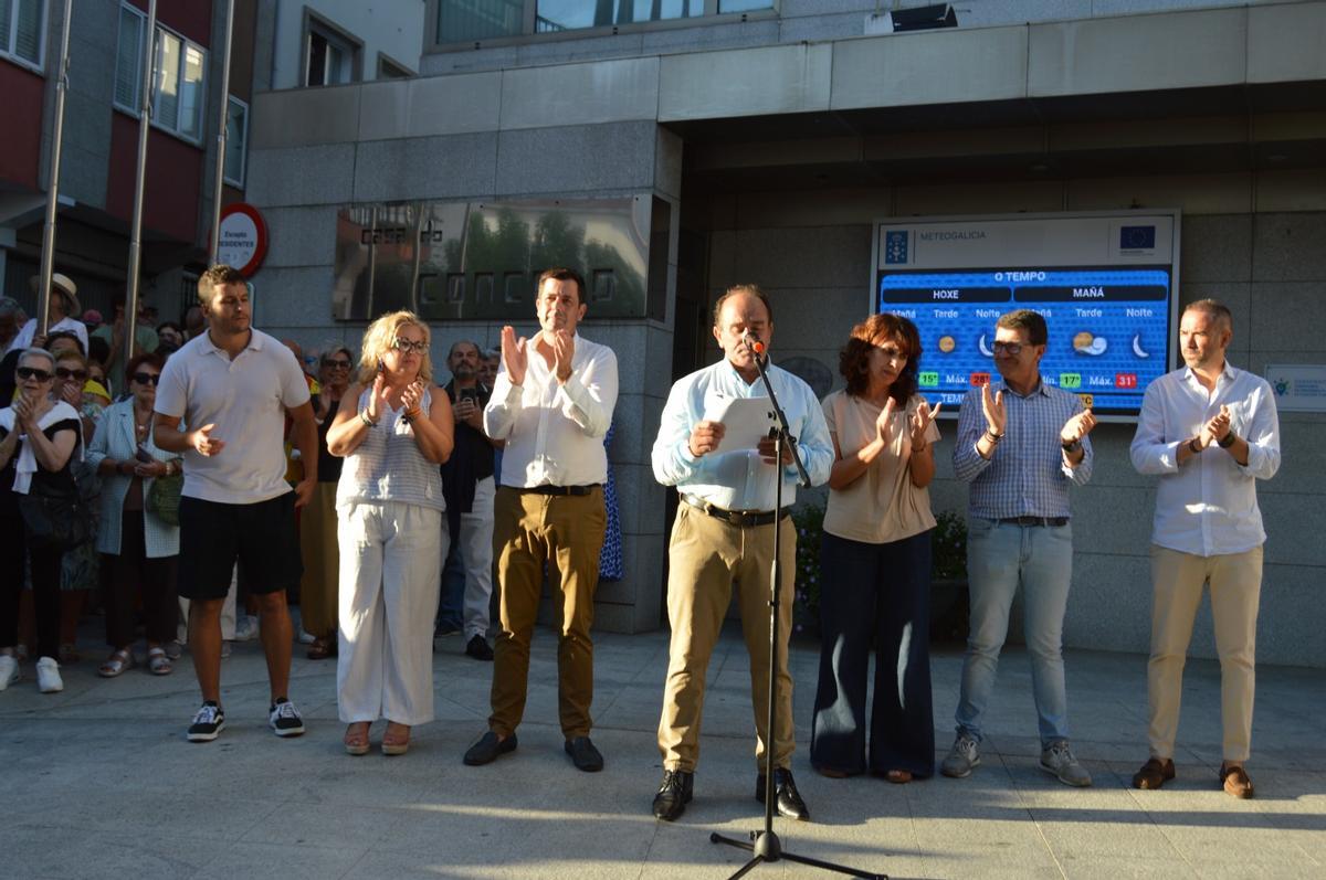 La protesta vivida en Sanxenxo.