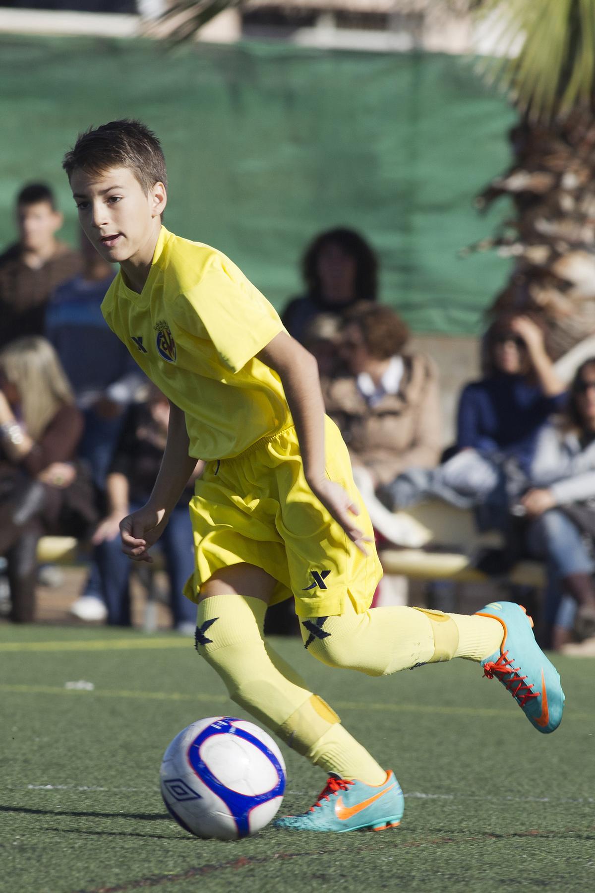 Álex Baena, en la cantera del Villarreal.
