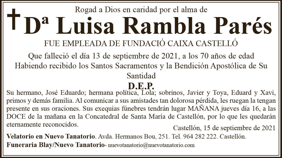 Dª Luisa Rambla Parés