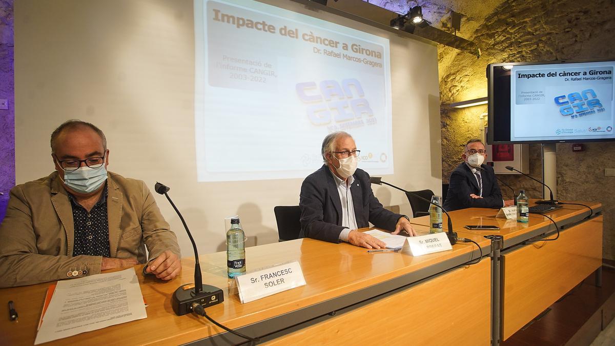 La presentació de l&#039;informe avui a la Generalitat de Girona.