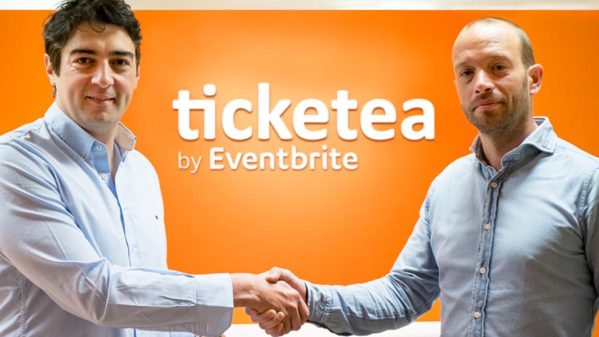 A la izquierda, Javier Andrés, consejero delegado y cofundador de Ticketea; a la derecha, Frans Jonker, General Manager para Europa de Eventbrite.