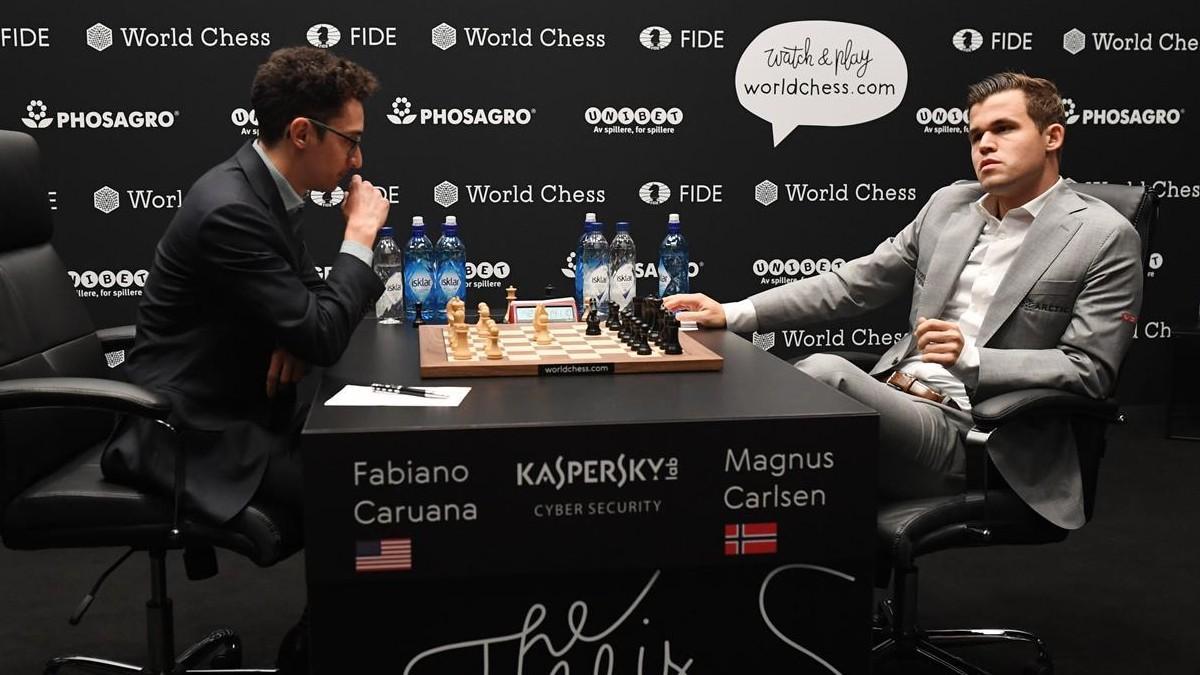 Caruana y Carlsen, en una imagen de archivo
