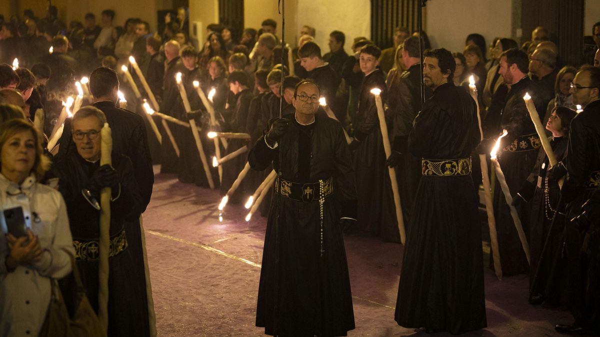 Un momento de la procesión del Silencio.