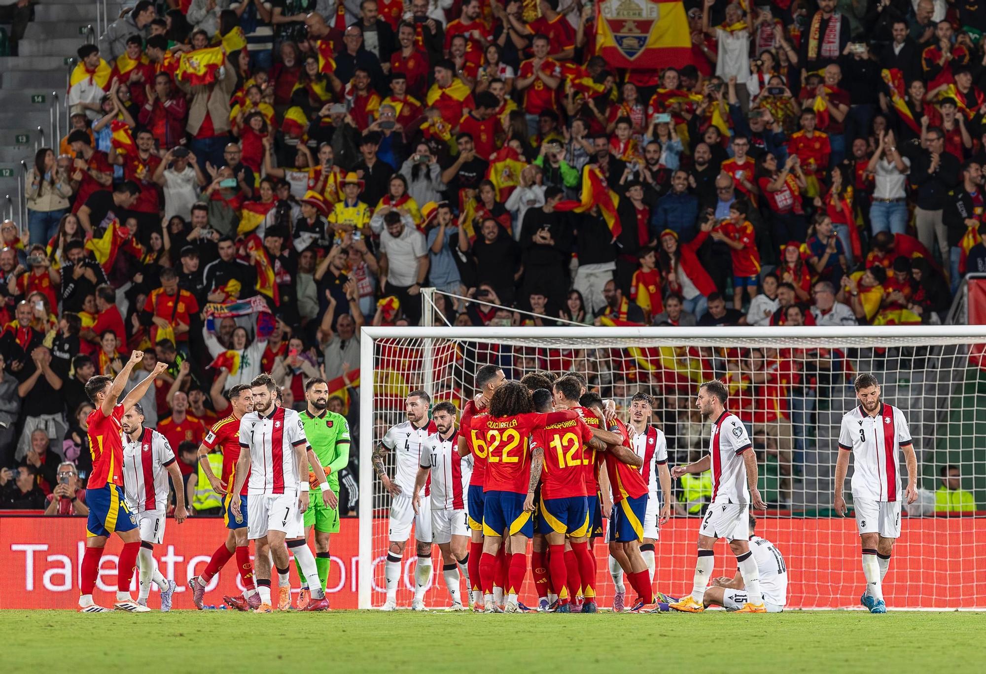 España - Georgia, en imágenes