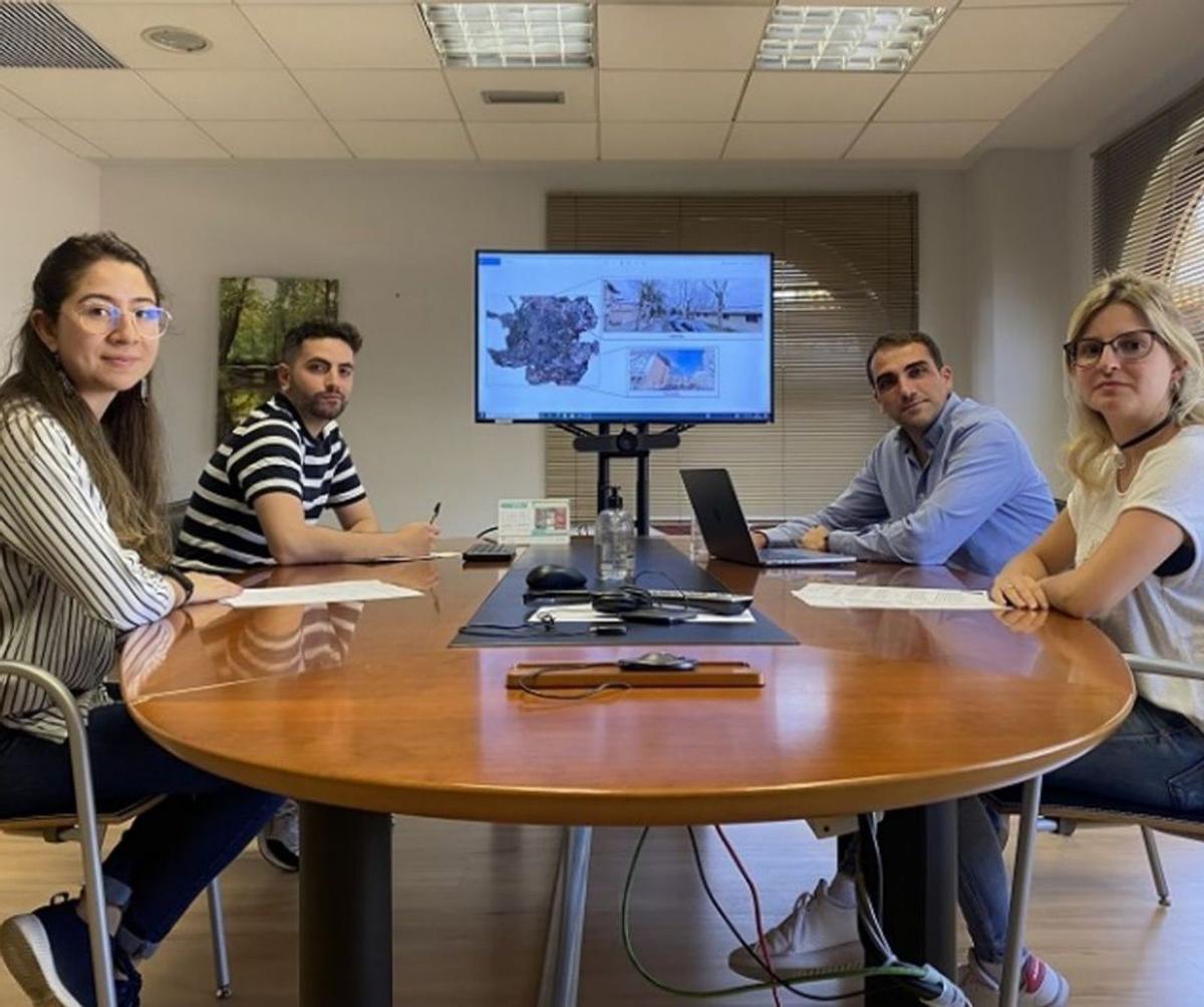 Por la izquierda, Paula Rozo, Carlos Toranzo, Aurelio García y Erika Pinto, parte del equipo de Tecopy.