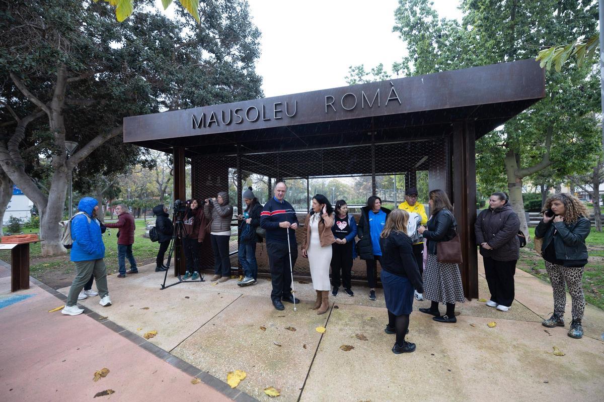 Todas las fotos de la presentación de las mejoras de accesibilidad del mausoleo romano en el Parque de la Paz