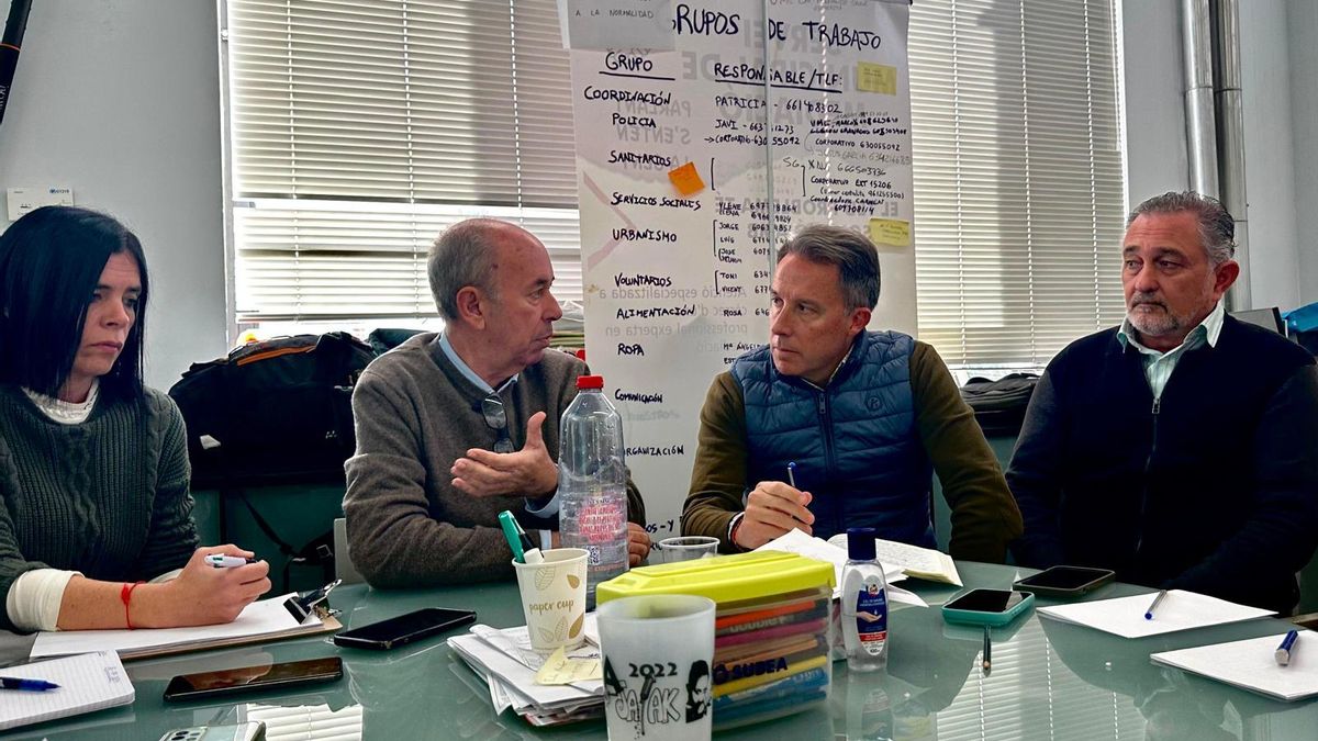 Los alcaldes de Lorca y Massanassa, durante el encuentro de trabajo.