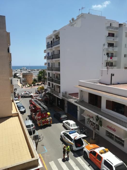 Alarma por un incendio en Santa Eulària