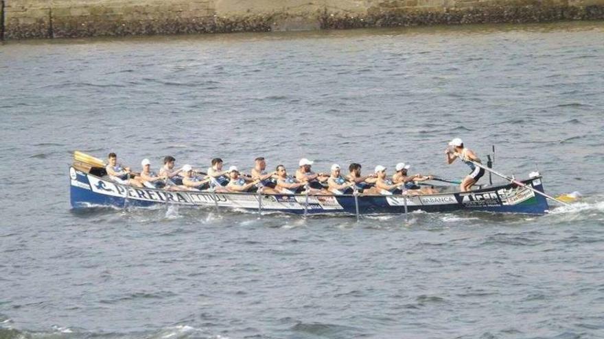 Imagen de la regata de ayer en Portugalete donde la SD Tirán acabó en sexto puesto. // Fdv