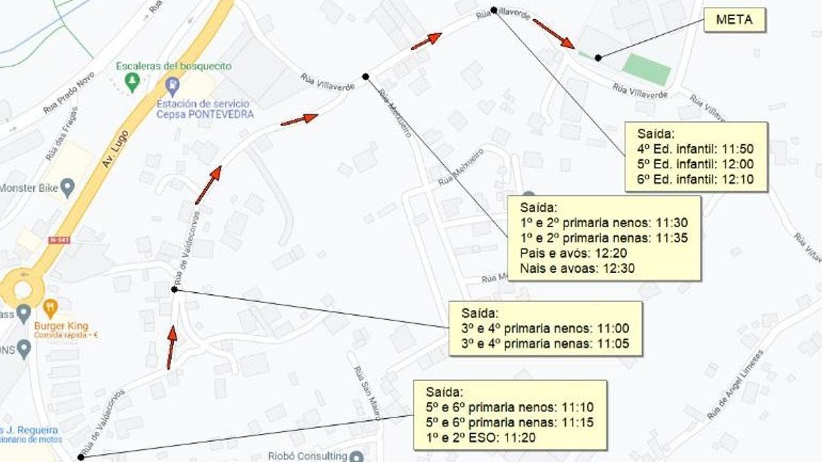 Plano del recorrido de la prueba
