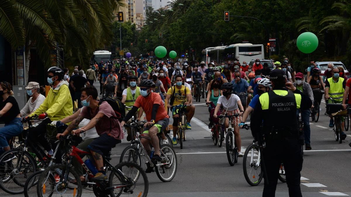 Bicifestación: Miles de ciclistas se manifiestan en Málaga por una movilidad sostenible