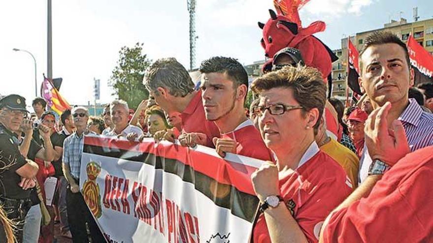 Catalina Cirer en la manifestación.