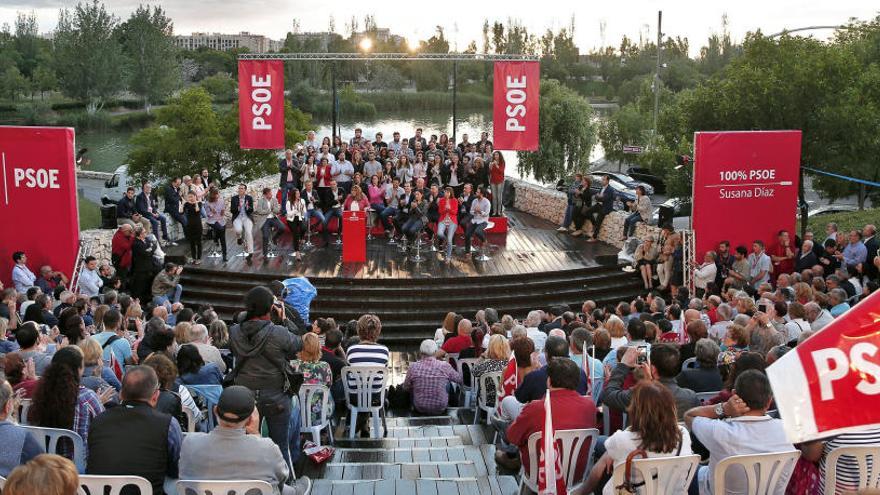 Un mitin del PSOE en Andalucía.