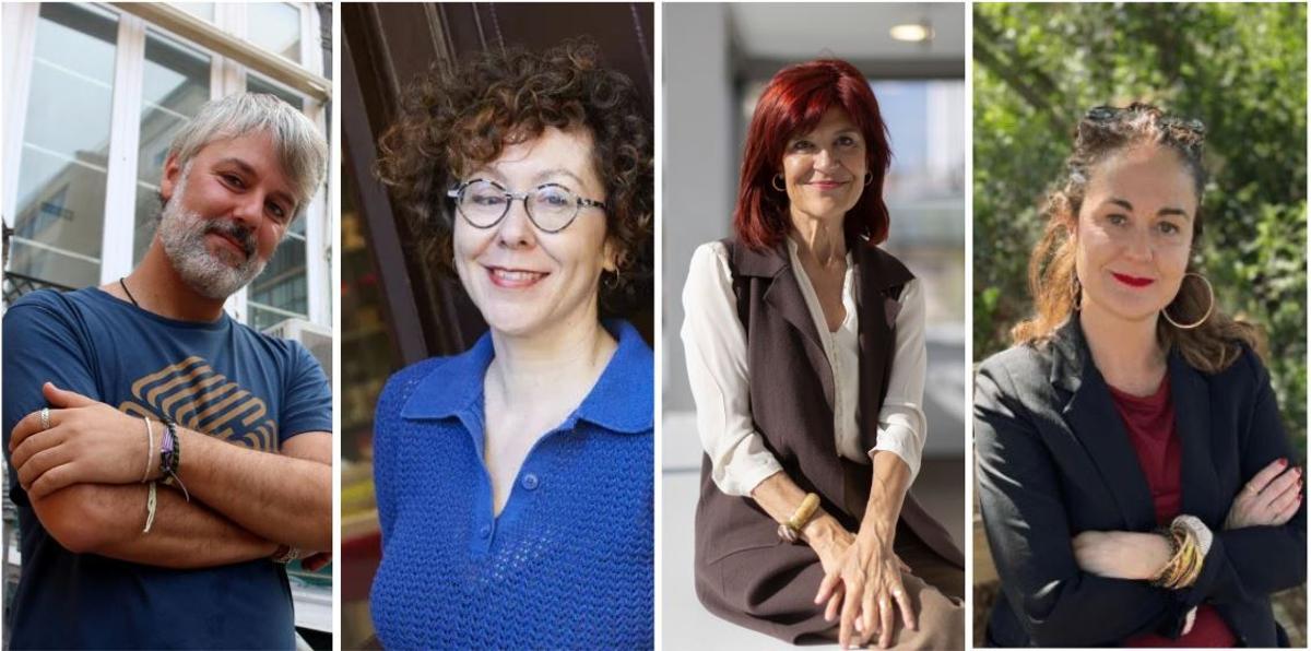 Pere Francesch Rom, Montse Virgili, Coia Valls i Ada Klein Fortuny.
