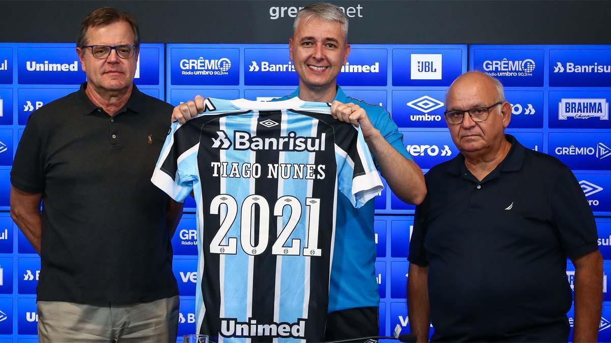 Tiago Nunes presentado como entrenador del Gremio hasta diciembre de 2022