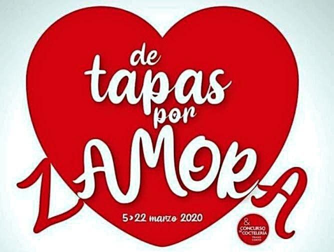 Logo De Tapas por Zamora, con el corazón con la palabra amor en su interior