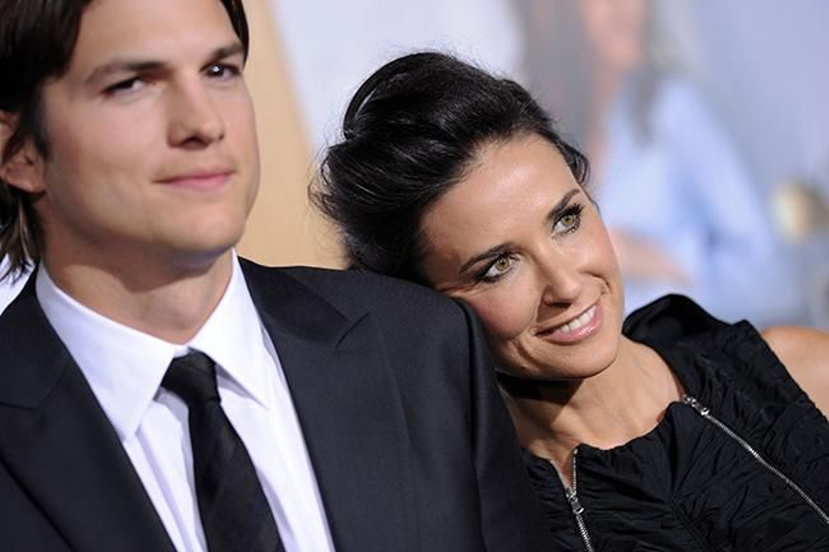 Ashton Ktucher y Demi Moore cuando todavía eran matrimonio
