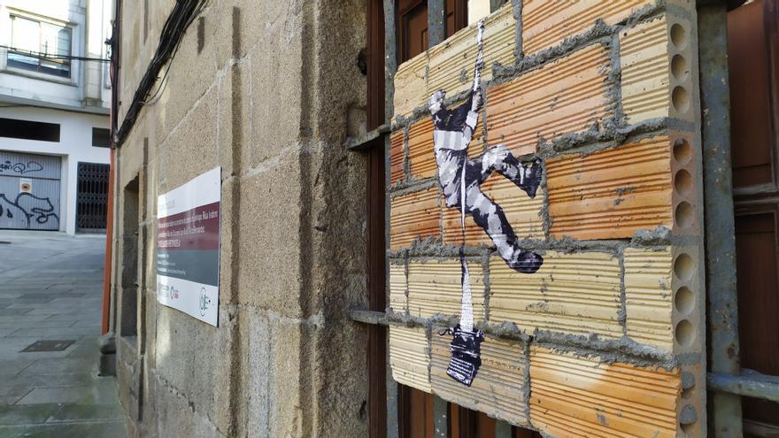 Un “Banksy” se cuela en Redondela