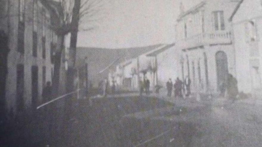 Vista de la calle Principal de Lalín, a finales del siglo XIX.