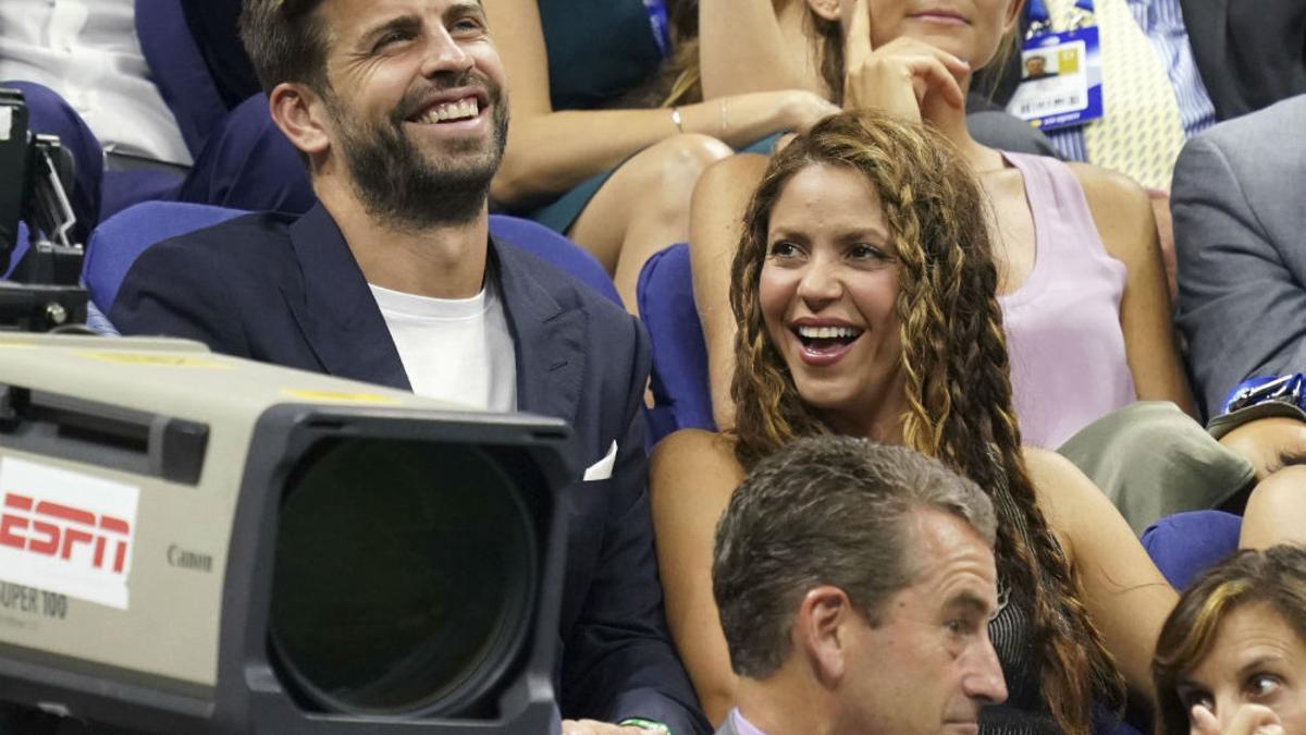 Gerard Piqué y Shakira en el US Open de tenis