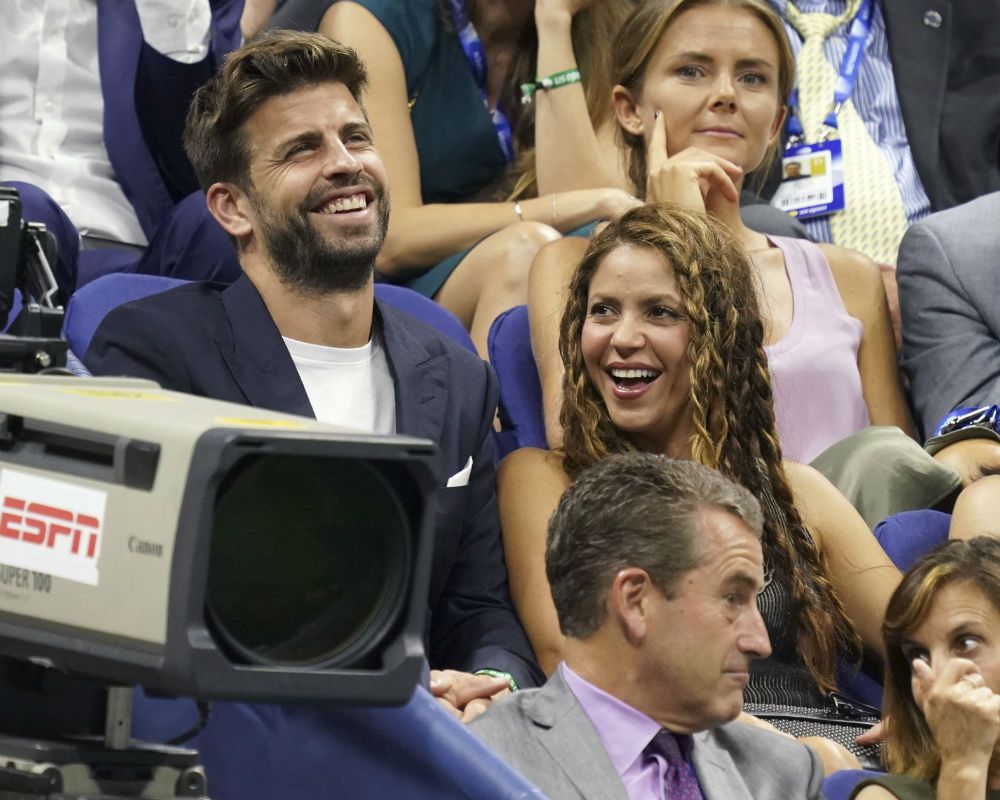 Gerard Piqué y Shakira en el US Open de tenis