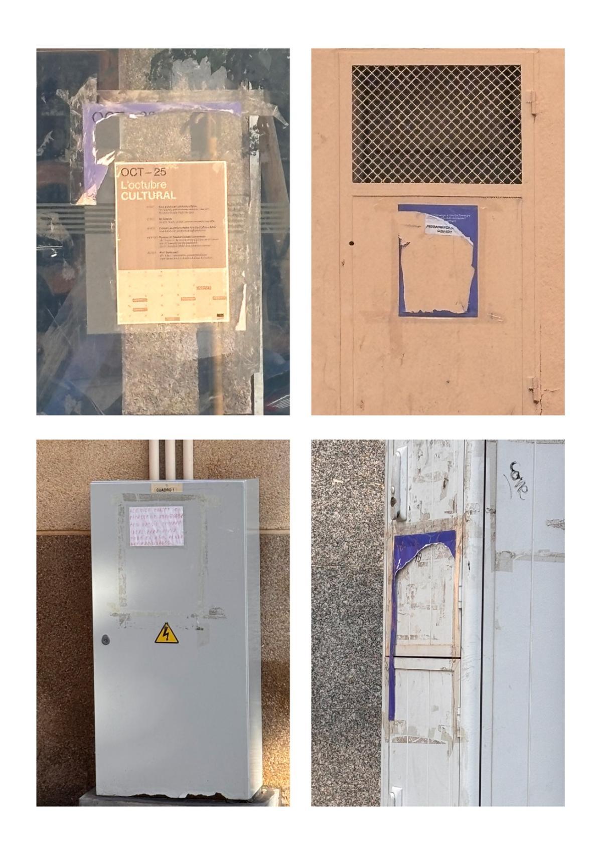 Carteles arrancados en las calles de Albal.