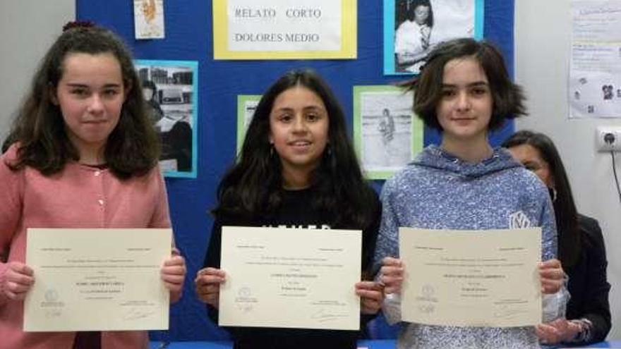 Tres de las niñas ganadoras.