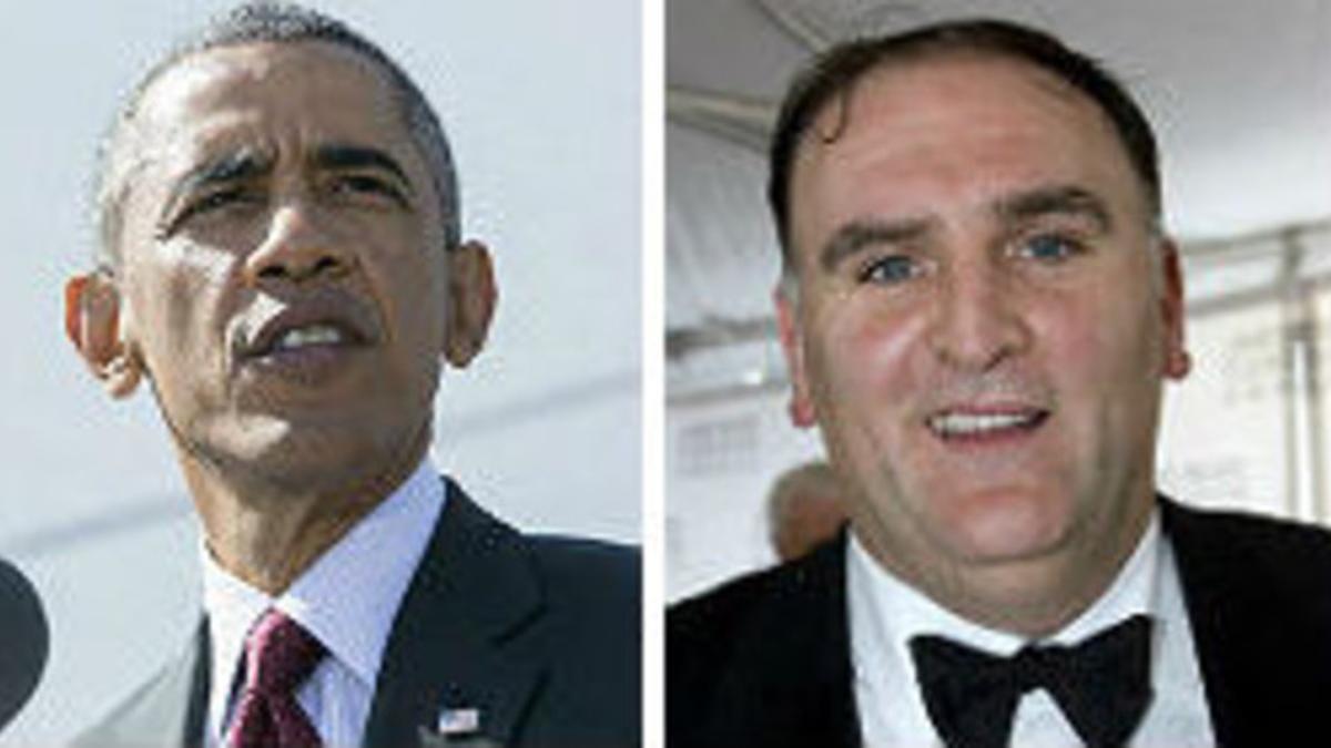 Barack Obama y José Andrés.