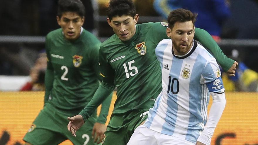 Messi, en el partido ante Bolivia.