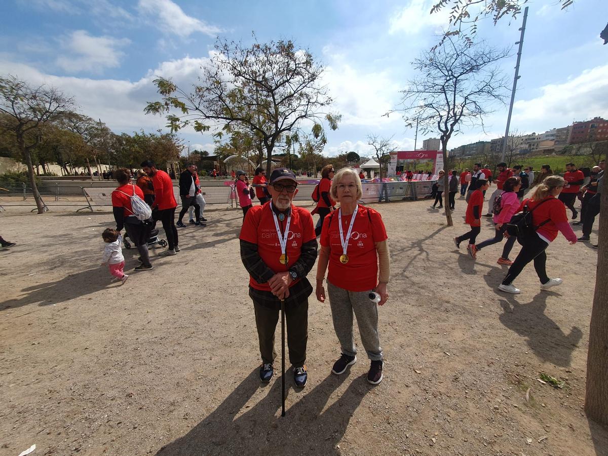 Vicente González-Moino, de 78 años, y su mujer, Consuelo Montealegre, de 75, se han convertido en atletas por un día.