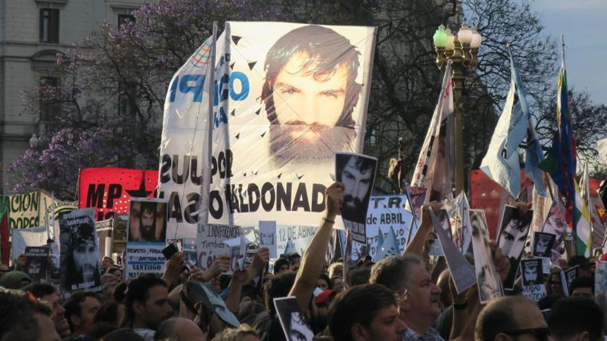 Manifestación en Buenos Aires para pedir justicia por Maldonado.