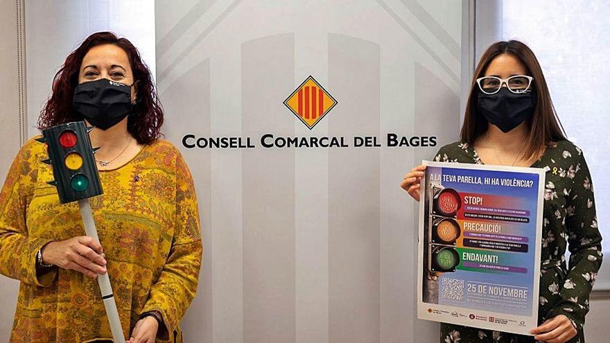 La consellera Àdria Mazcuñan i la presidenta del Consell, Estefania Torrente