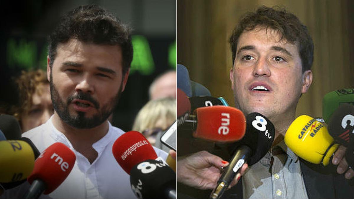 Gabriel Rufián y David Bonvehí.