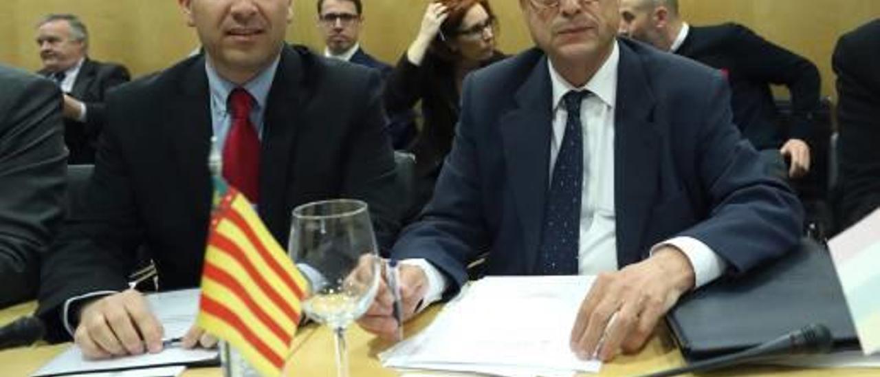 El secretario autonómico Francesc Gamero y el conseller Vicent Soler, en el último CPFF.