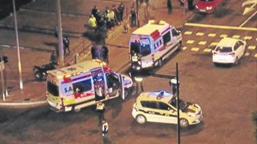 Herida en una fuerte colisión en Castellón